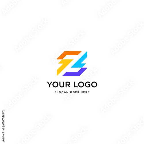 Abstract Initial Letter Z Logo. Usable for Business and Branding Logos. Flat Vector Logo Design Template Element