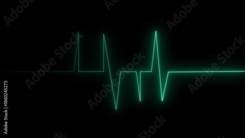 Minimalist Neon Glowing Wave Line Motion 