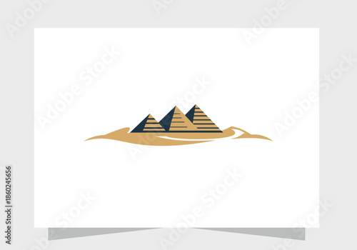 Pyramid logo vector icon design, Creative Branding Pyramids Logo Concept design