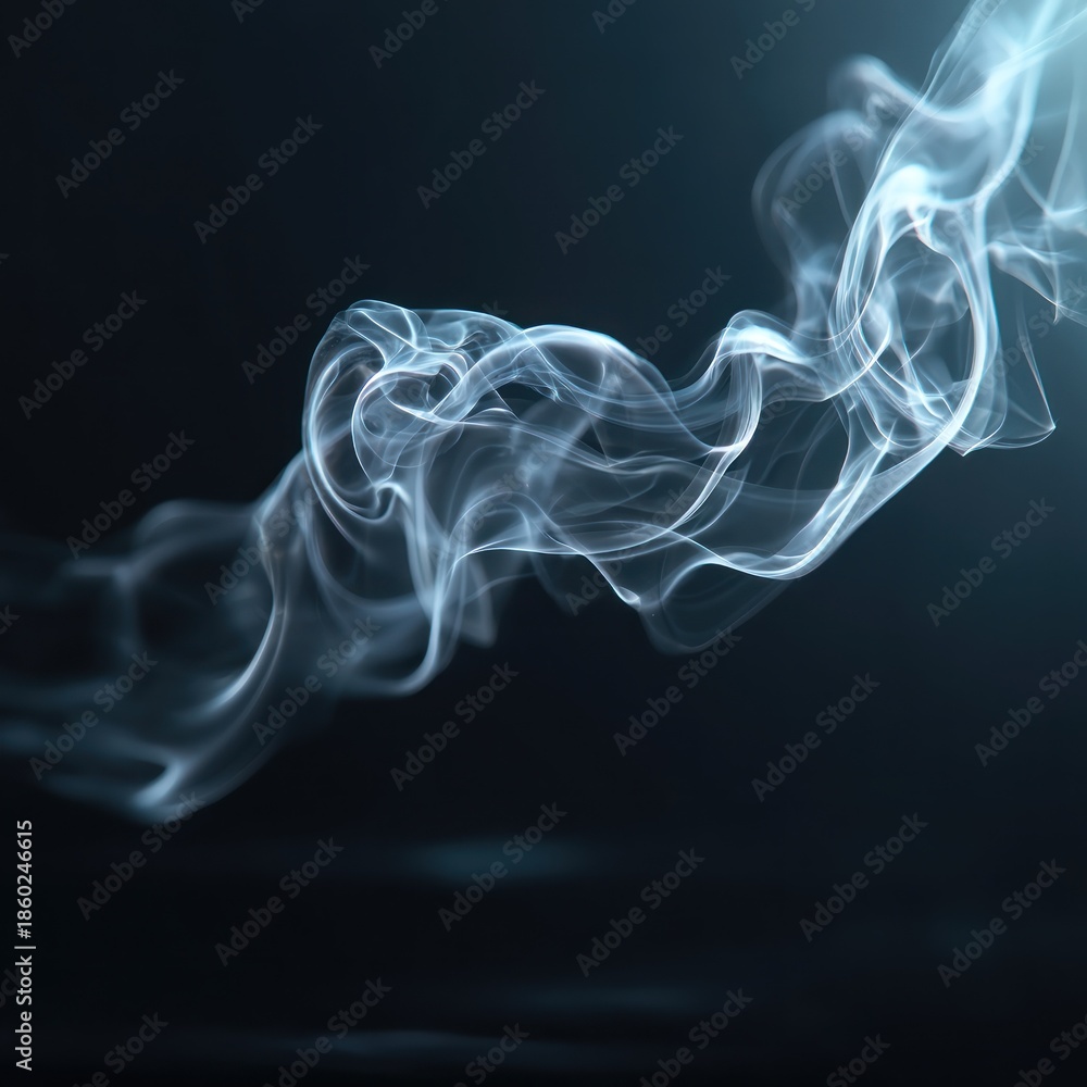 Fototapeta premium Abstract smoke flowing transparent background