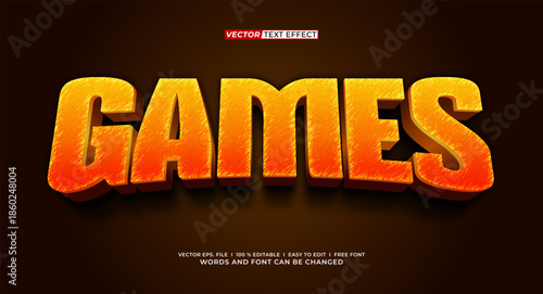 Games 3D Editable Text Effect