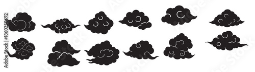 eastern chinese cloud silhouette 