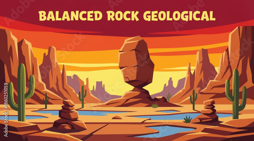 Balanced Rock is a gravity-defying sandstone formation representing advanced erosion stages, iconic desert geology, and recognizable natural landmarks near Arches National Park in Utah