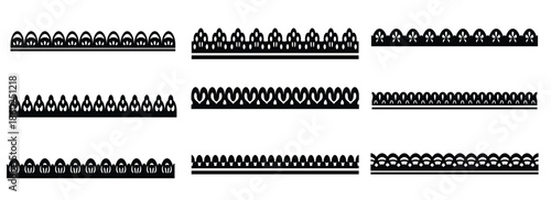 scallop lace edge frames borders dividers set