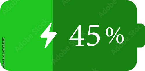 Battery Percentage Icon. Battery charge level indicators showing different power levels isolated on transparent background. Monochrome battery charge level indicator icons.
