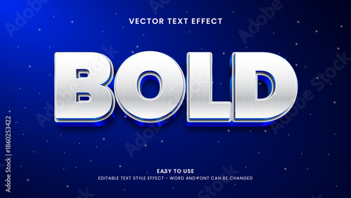 bold editable text effect 3d vector