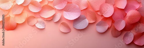 Elegant Blush Petal Arrangement with Seamless Blossom Pattern, Perfect for Romantic Spring Decor