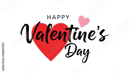 Heartfelt greeting for Valentine's Day celebration featuring elegant typography and romantic symbols perfect for expressing love and affection