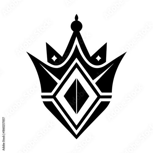 Royal Inspired Luxury Logo with Abstract Crown Influence and Elegant Design Vector illustration