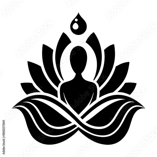 Ultra Premium Spa Logo Featuring Soft Organic Curves and Relaxing Design Vector illustration