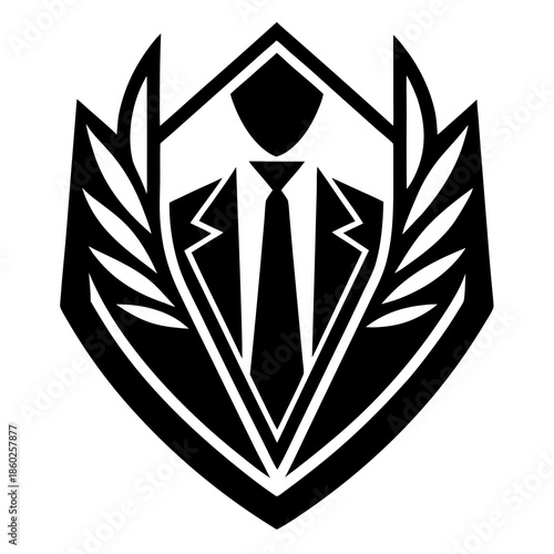 Elite Law Firm Logo with Strong Geometric Design and Modern Concept Vector illustration