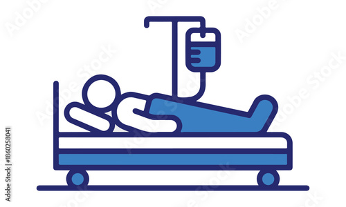 Patient receiving intravenous treatment