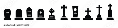 gravestone headstone tombstone icons tomb stones
