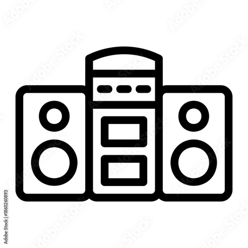 audio system line icon