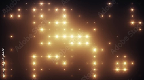 Orange Glowing Lights Wall, 4K Background