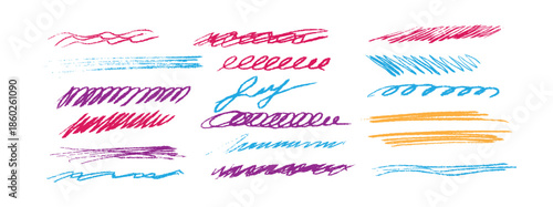  hand drawn line brush doodle stroke with pencil and pen