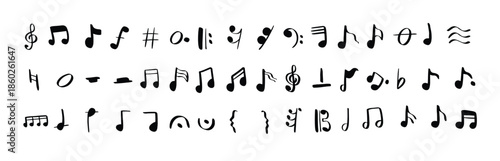 musical note symbol icon shape octave keys vector isolated