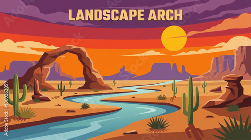 Landscape Arch stretches as one of the longest natural stone arches in the world, highlighting extreme geological fragility, desert erosion forces, and minimalist rock structure in Arches National Par