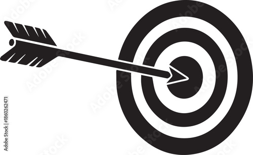 Bullseye target with arrow