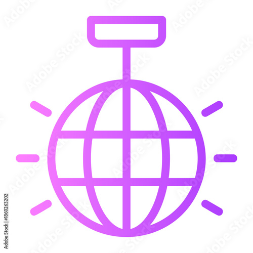 disco ball gradient icon