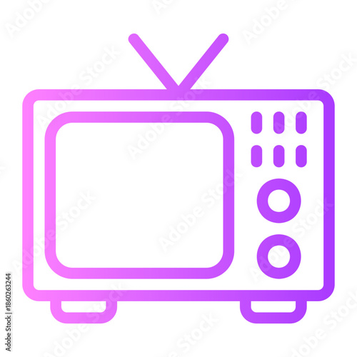 television gradient icon