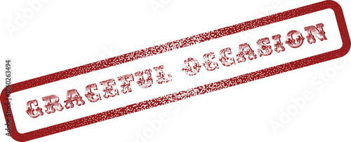 A sophisticated red grunge stamp highlighting a graceful occasion for elegance and special moments