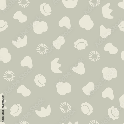 Different abstract geometric figure on gray backgrond. Hand drawn geometric pattern.