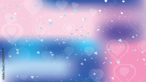 Valentine's day background with love theme romantic pink and blue colors