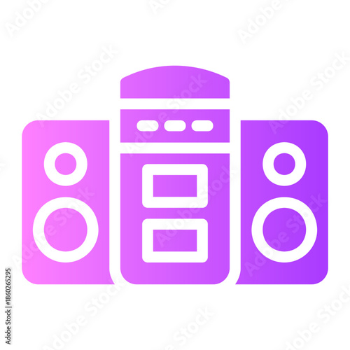 audio system gradient icon