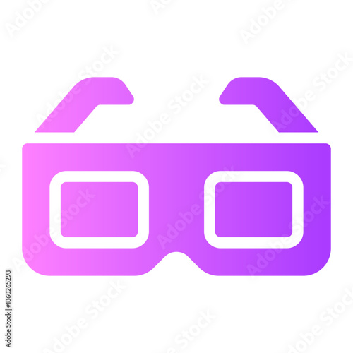3d glasses gradient icon