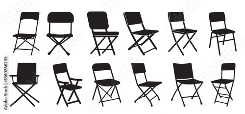 folding chairs silhouette