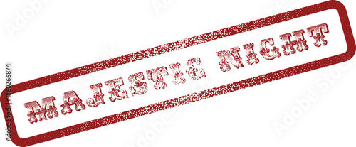 Majestic Night vintage red stamp effect for elegant event invitations or branding projects
