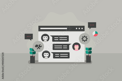 AI chat assistance helping customers resolve technical issue and manage customer care with ease, leading to customer satisfaction.