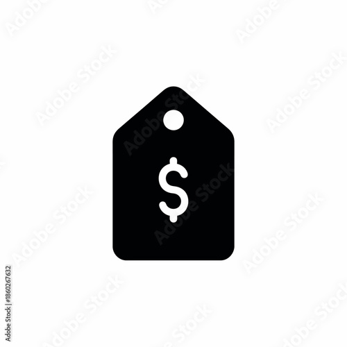 Price Tag with Dollar Icon Vector – Cost, Sale, and Discount Symbol