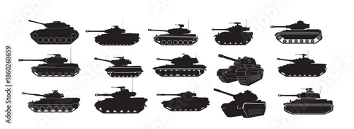 military tanks silhouette