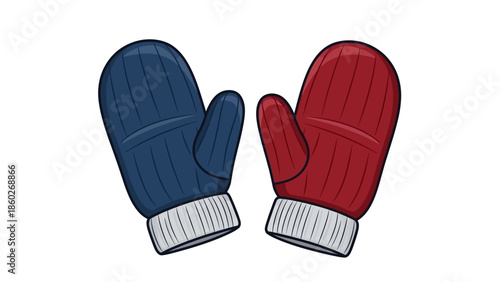 Winter Warmers A Pair of Cozy Mittens for Cold Weather Protection
