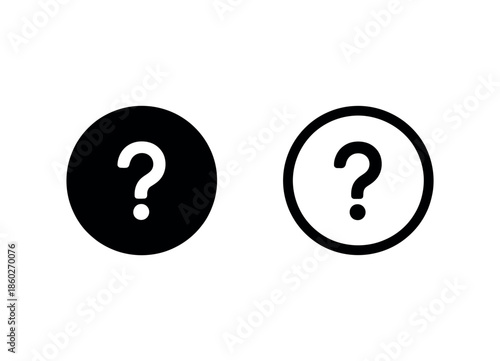 Question Mark Icon Vector Design. Simple Sign and Symbol for Help, FAQ, Support, Inquiry, and Problem Solving