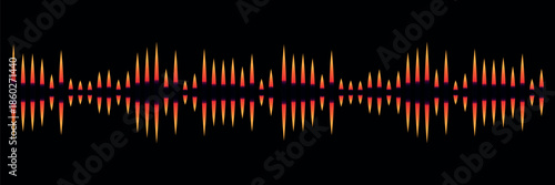 Vibrant dynamic wave pattern with colorful peaks and reflections