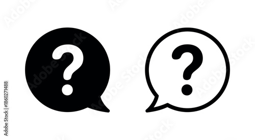 Question Mark in Bubble Icon Vector. Help, Support, and FAQ Symbol for Chat Interface and Customer Service Design