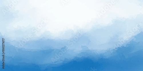 Deep Indigo Blue Watercolor Texture with Layered Misty Waves and Rich Artistic Paint Wash for Creative Media