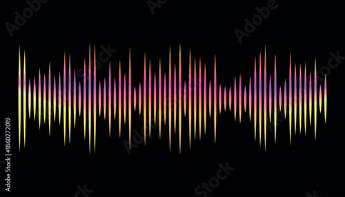 Vibrant dynamic wave pattern in colorful gradient