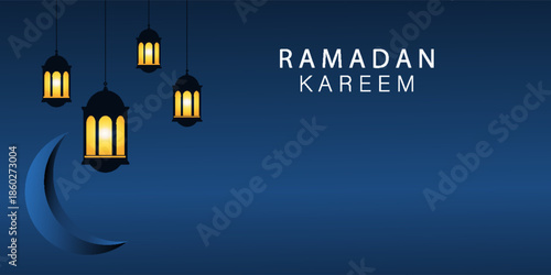 Ramadan Kareem arabic calligraphy greeting design islamic line mosque dome with lattern design simple.