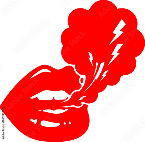 woman lips with black and white transparent smoking smoke vector silhouette of smoking lips 