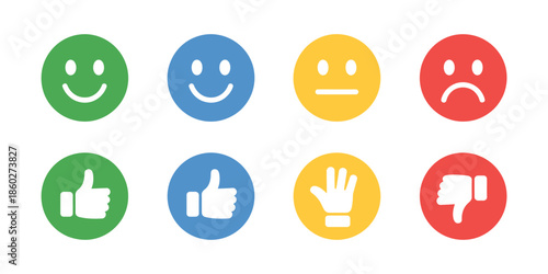 Emoticon feedback icon vector