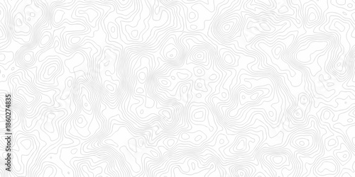 white and gray spiral line topography map repeat paper. grid counter land area outline map. seamless topo map design.