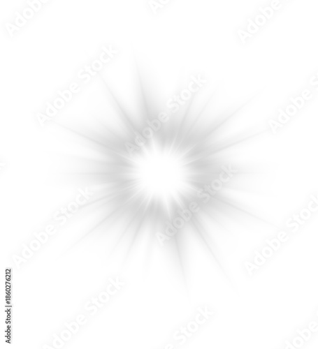 Twinkling white stars glow softly on a transparent background. Glitter effects add magical atmosphere. Perfect for night sky and festive compositions. PNG