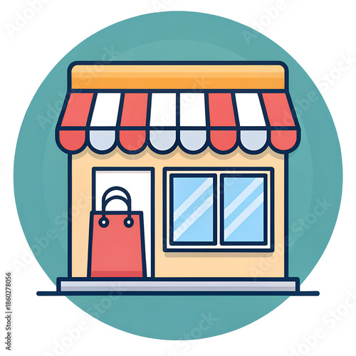shop window vector illustration