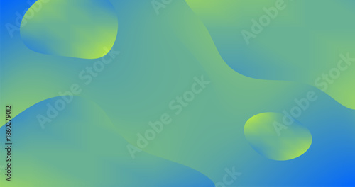 Abstract background with fluid shapes Yellow Aqua gradient Copy Space