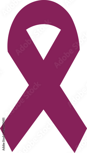 Pink ribbon breast cancer awareness icon symbol design, symbol of world cancer day