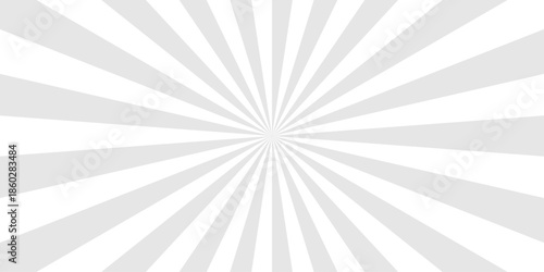 Abstract white and gray paper summer swirl background. sunset diagonal geometric sunrise texture design. sunburst sunbeam radial glow. vector energy cartoon poster template.